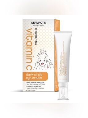 DERMACTIN SKIN CARE BASICS BRIGHTENING VITAMIN C DARK CIRCLE EYE CREAM 1 OZ.